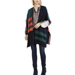 -Tommy Hilfiger colorblock cardigan poncho